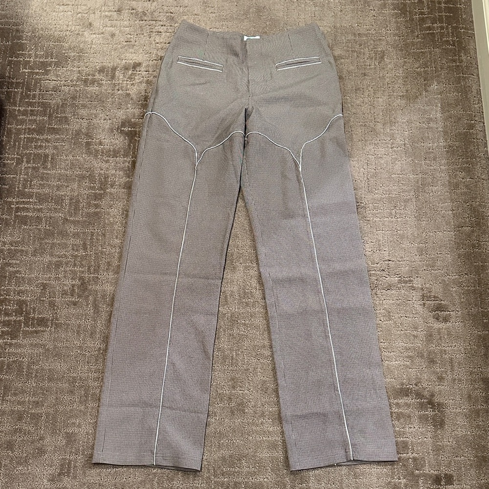 Emma Mulholland on Holiday Billie Tailored Trousers Houndstooth $161